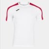 Joma Academy III Football Shirt - Short Sleeve - White/Red